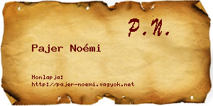 Pajer Noémi névjegykártya